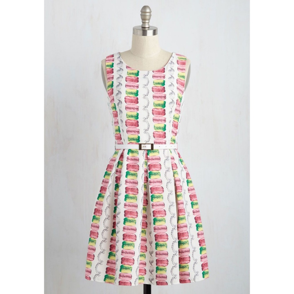 Modcloth Macaron Print Dress Sz L